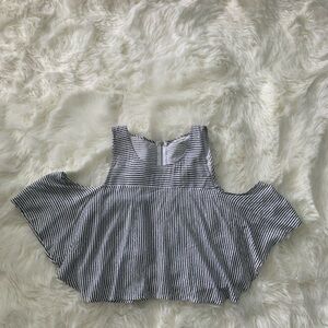 Guess - Striped Black and White Sleeveless Top - Size XS
